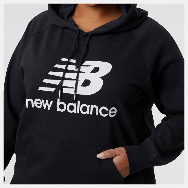 New Balance NB Essentials Pullover Hoodie Dam Svarta | NB951TUF