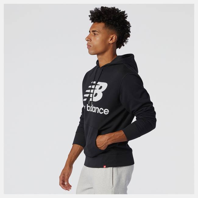 New Balance NB Essentials Pullover Hoodie Herr Svarta | NB978JCW