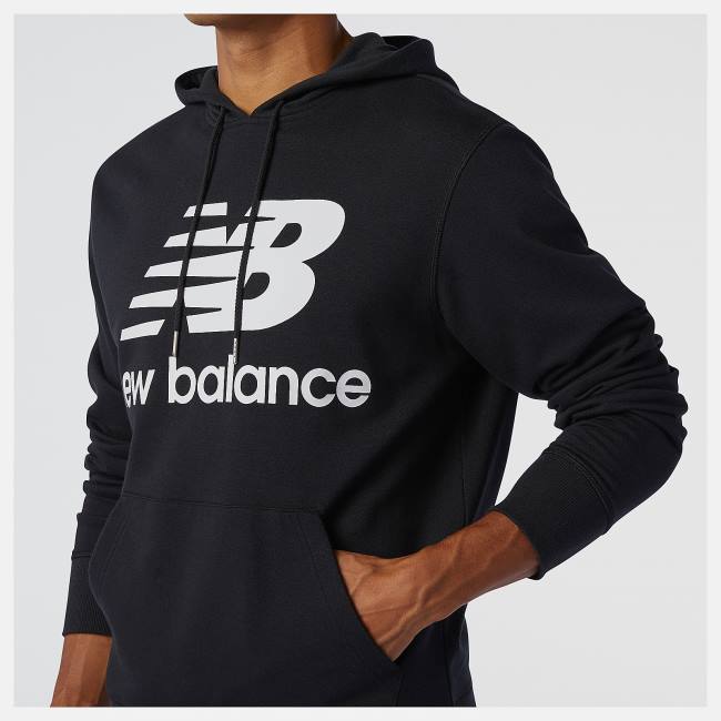 New Balance NB Essentials Pullover Hoodie Herr Svarta | NB978JCW