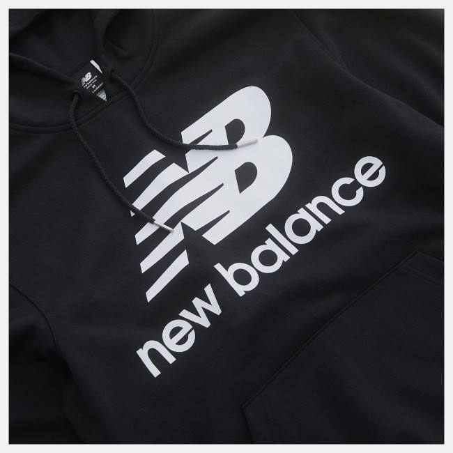 New Balance NB Essentials Pullover Hoodie Herr Svarta | NB978JCW