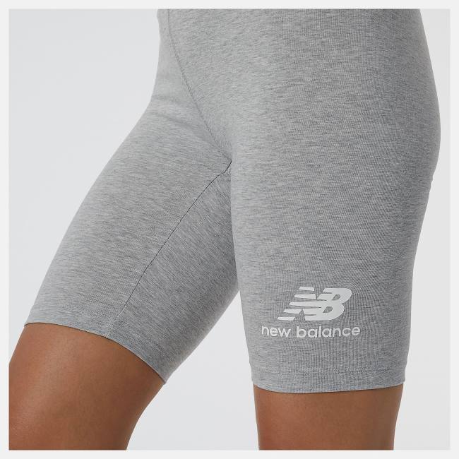 New Balance NB Essentials Stacked Fitted Shorts Dam Grå | NB173DHG