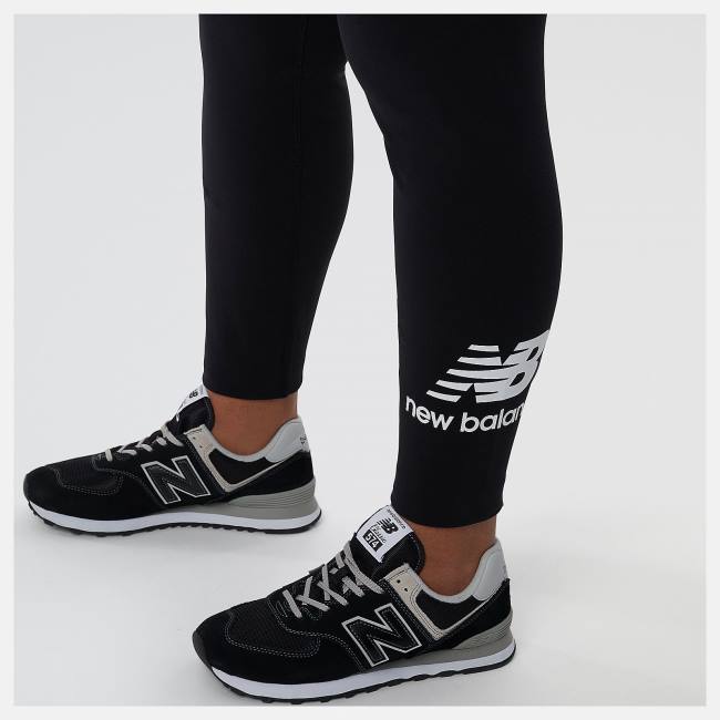 New Balance NB Essentials Stacked Leggings Dam Svarta | NB345VOH