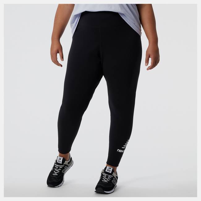 New Balance NB Essentials Stacked Leggings Dam Svarta | NB345VOH