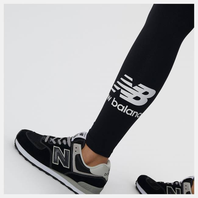 New Balance NB Essentials Stacked Leggings Dam Svarta | NB481HRA