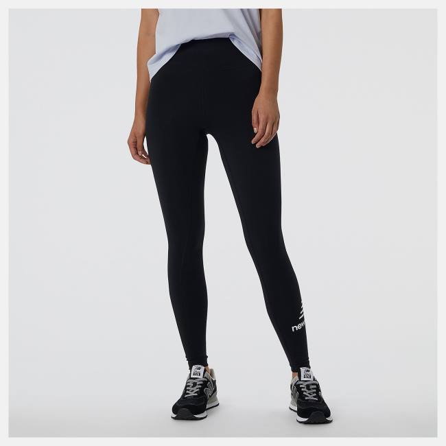 New Balance NB Essentials Stacked Leggings Dam Svarta | NB481HRA