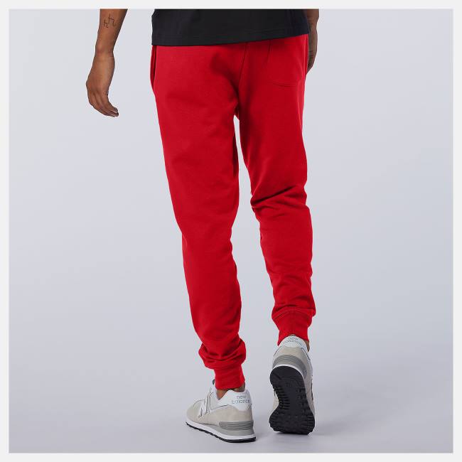 New Balance NB Essentials Stacked Logo Sweatpant Byxor Herr Röda | NB342PKS