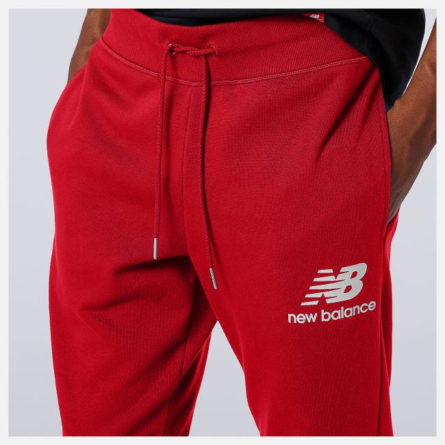 New Balance NB Essentials Stacked Logo Sweatpant Byxor Herr Röda | NB342PKS