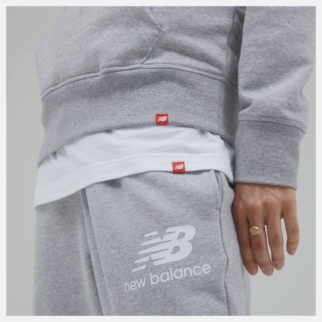 New Balance NB Essentials Stacked Logo Sweatpant Byxor Herr Grå | NB384CEM