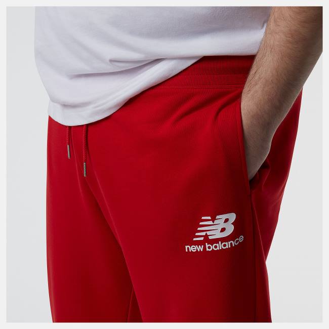 New Balance NB Essentials Stacked Logo Sweatpant Byxor Herr Röda | NB395DQE