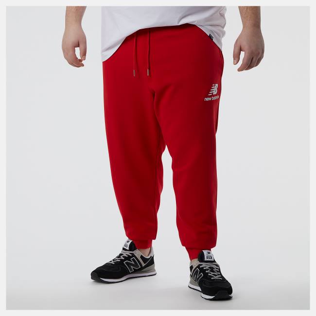 New Balance NB Essentials Stacked Logo Sweatpant Byxor Herr Röda | NB395DQE