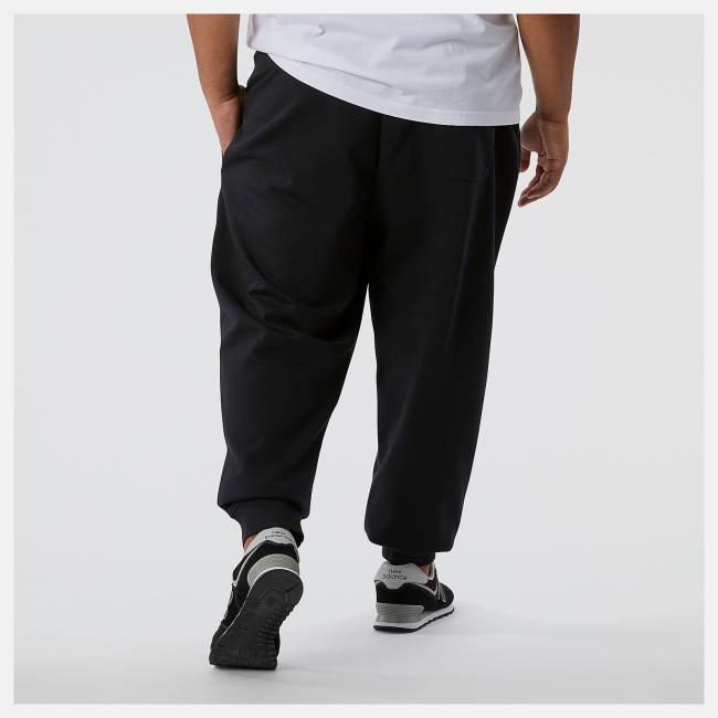 New Balance NB Essentials Stacked Logo Sweatpant Byxor Herr Svarta | NB527JYB