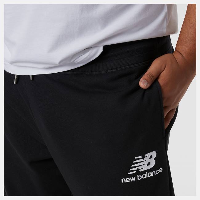 New Balance NB Essentials Stacked Logo Sweatpant Byxor Herr Svarta | NB527JYB