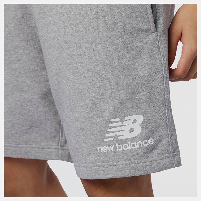 New Balance NB Essentials Stacked Logo Shorts Herr Grå | NB712IJC