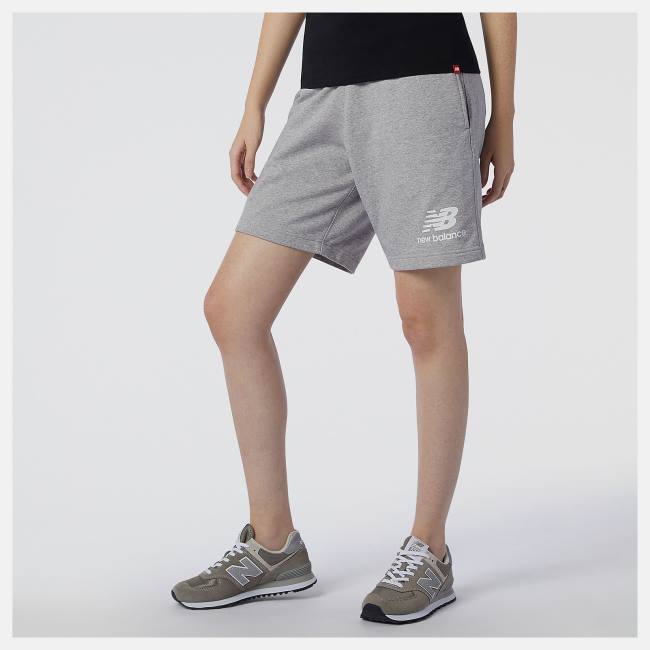 New Balance NB Essentials Stacked Logo Shorts Herr Grå | NB712IJC