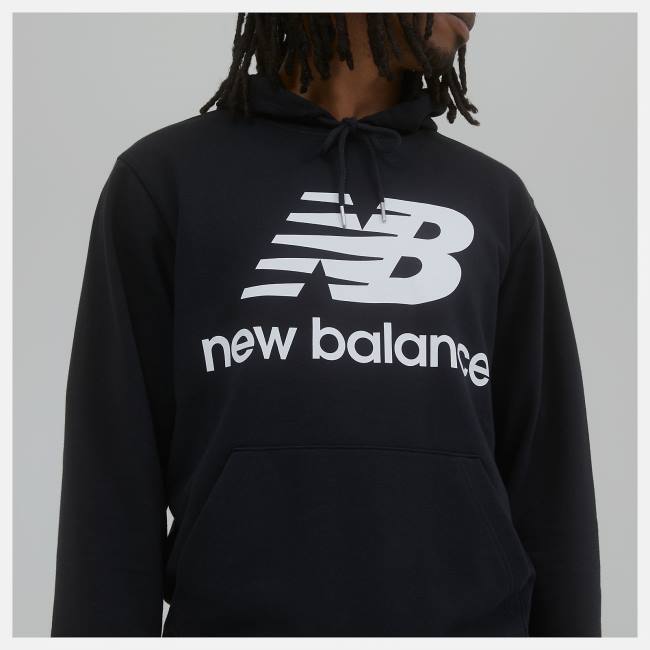 New Balance NB Essentials Stacked Logo Sweatpant Byxor Herr Svarta | NB751VZE