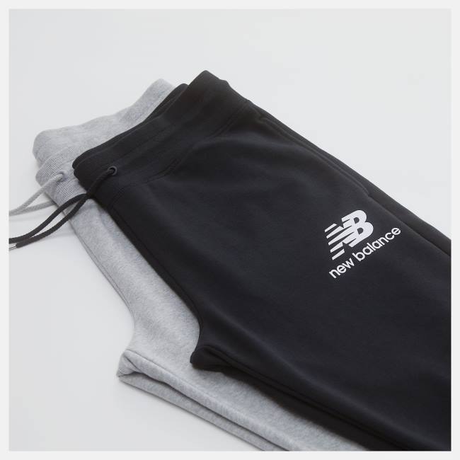 New Balance NB Essentials Stacked Logo Sweatpant Byxor Herr Svarta | NB751VZE