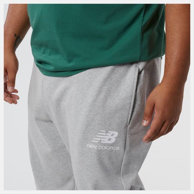 New Balance NB Essentials Stacked Logo Sweatpant Byxor Herr Grå | NB780POX