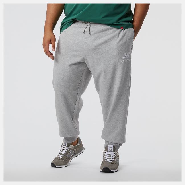 New Balance NB Essentials Stacked Logo Sweatpant Byxor Herr Grå | NB780POX