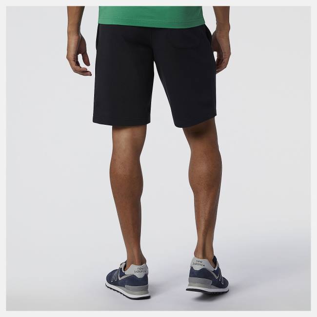 New Balance NB Essentials Stacked Logo Shorts Herr Svarta | NB817AHX