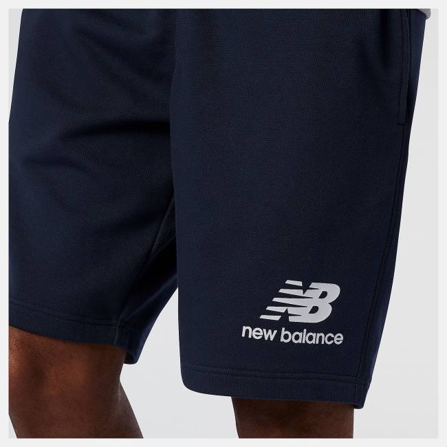 New Balance NB Essentials Stacked Logo Shorts Herr Marinblå | NB956VKS