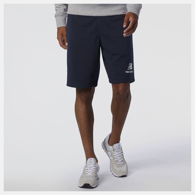 New Balance NB Essentials Stacked Logo Shorts Herr Marinblå | NB956VKS