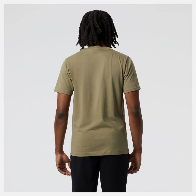 New Balance NB Essentials Stacked Logo Tee T-shirt Herr Camo | NB786NTL