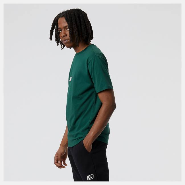 New Balance NB Essentials Tryck Korta Sleeve 2 T-shirt Herr Gröna | NB502FEX