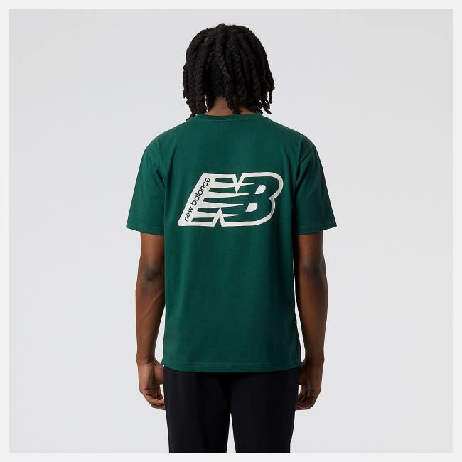 New Balance NB Essentials Tryck Korta Sleeve 2 T-shirt Herr Gröna | NB502FEX