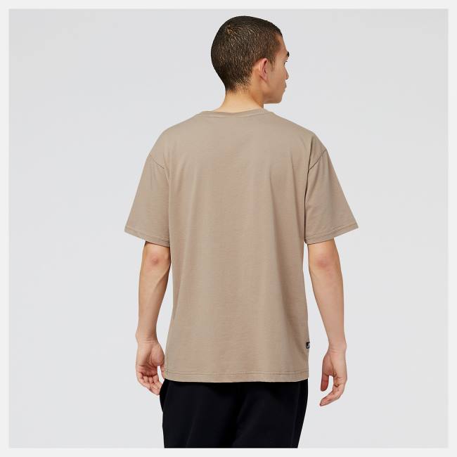 New Balance NB Essentials Tryck Tee T-shirt Herr Ljusbruna | NB104OTY