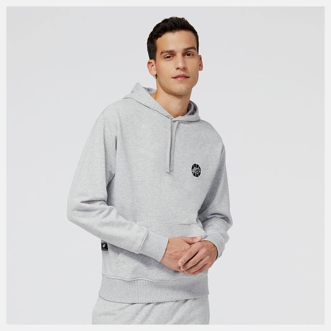 New Balance NB Hoops Fundamentals Hoodie Herr Grå | NB513OGE