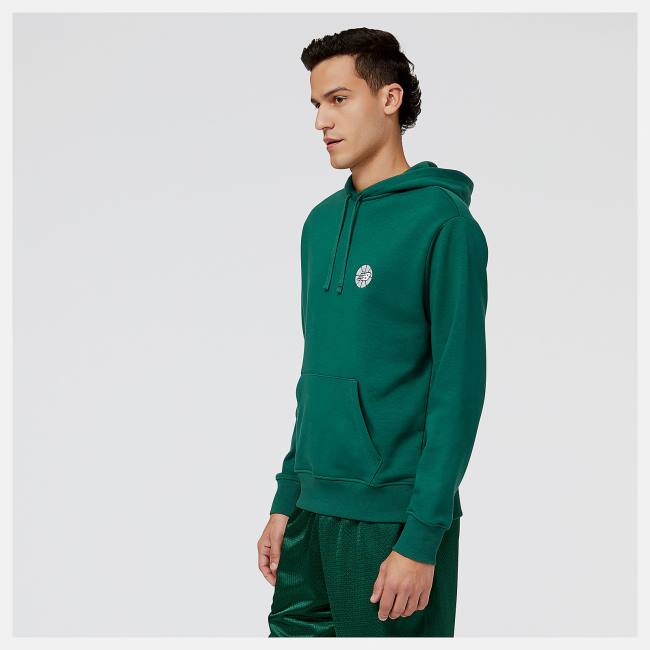 New Balance NB Hoops Fundamentals Hoodie Herr Gröna | NB761KAZ