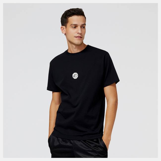 New Balance NB Hoops Fundamentals T-shirt Herr Svarta | NB689WOH