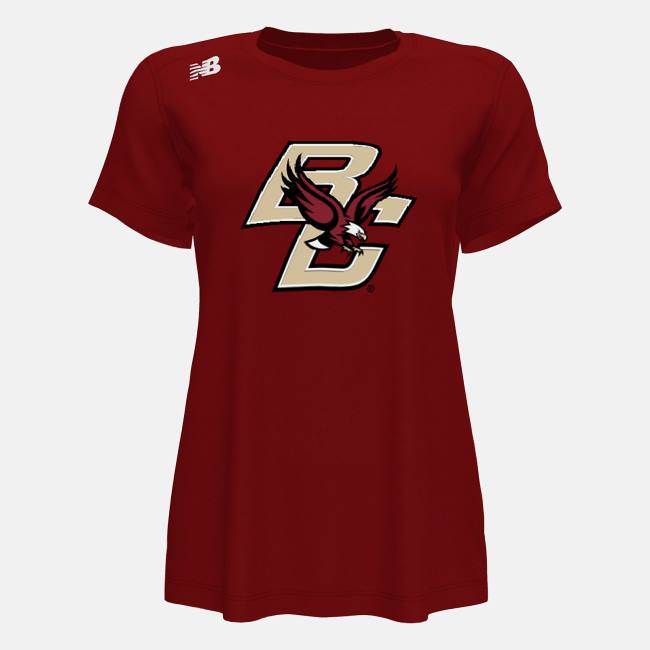 New Balance NB Korta Sleeve Tech Tee(Boston College) T-shirt Dam Röda | NB730YEC