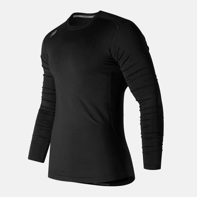 New Balance NB Long Sleeve Baselayer T-shirt Herr Svarta | NB542UFJ