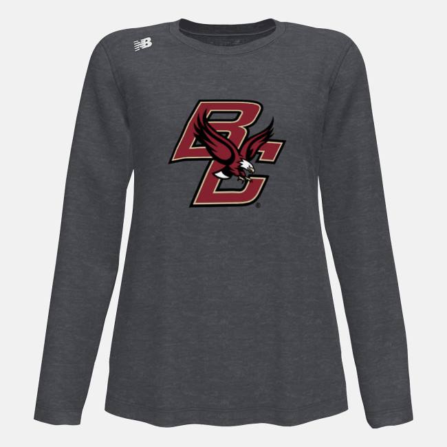 New Balance NB Long Sleeve Tech Tee(Boston College) T-shirt Dam Grå | NB651AYR