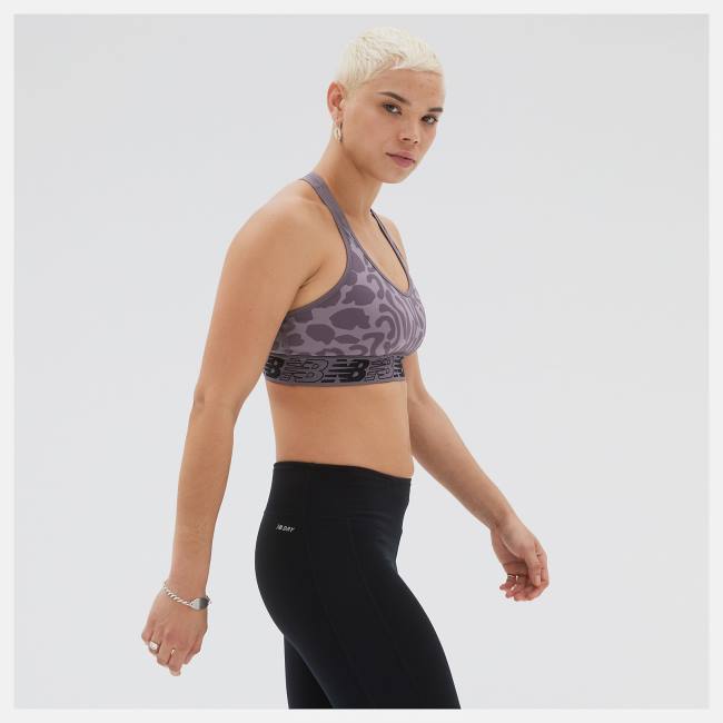 New Balance NB Pace Bra Printed 3.0 Sport Bh Dam Lavendel | NB013NBQ