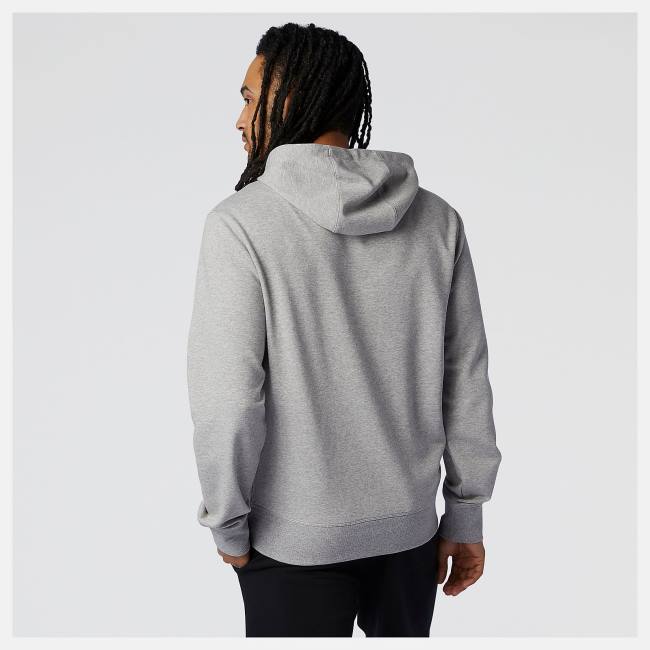 New Balance NYC Marathon Finisher NB Essentials Stacked Po Hoodie Herr Grå | NB274ROU