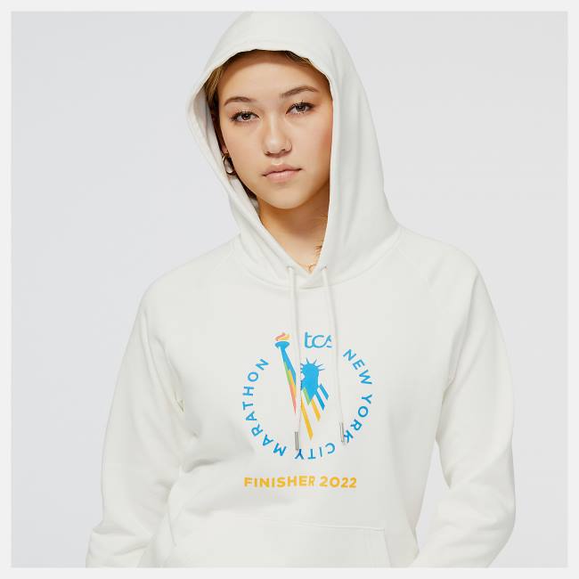 New Balance NYC Marathon Finisher NB Essentials Pullover Hoodie Dam Ljusblå | NB826UHQ