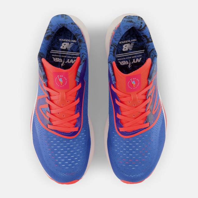 New Balance NYC Marathon Fuel Cell Rebel V3 Löparskor Herr Mörkblå Röda | NB497HUR