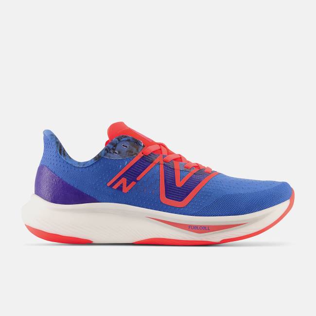 New Balance NYC Marathon Fuel Cell Rebel V3 Löparskor Herr Mörkblå Röda | NB497HUR