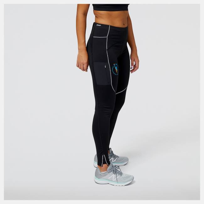 New Balance NYC Marathon Impact Run Heat Tight Leggings Dam Svarta | NB598POI