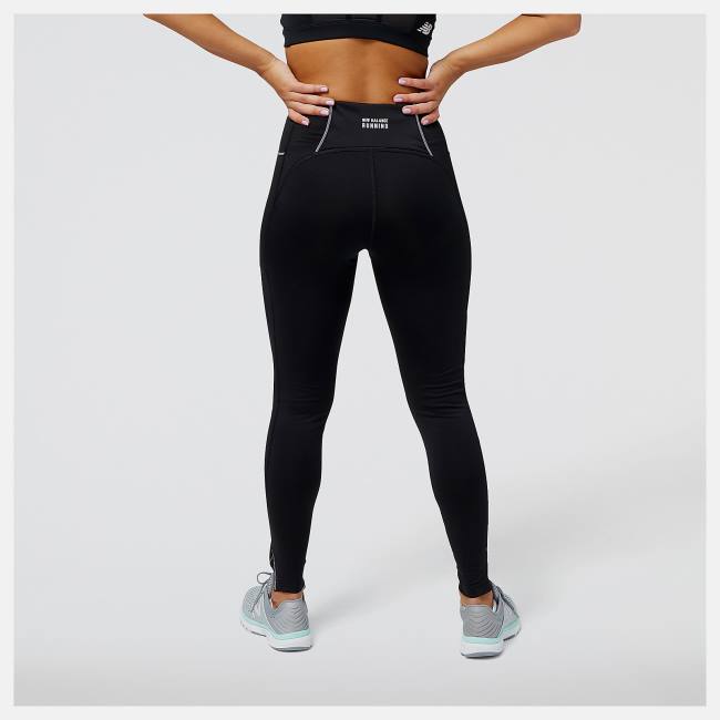 New Balance NYC Marathon Impact Run Heat Tight Leggings Dam Svarta | NB598POI