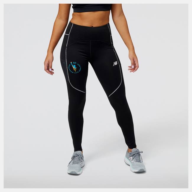 New Balance NYC Marathon Impact Run Heat Tight Leggings Dam Svarta | NB598POI