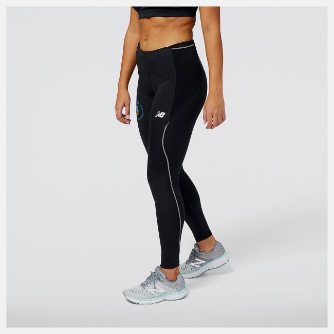 New Balance NYC Marathon Impact Run Tight Leggings Dam Svarta | NB378ASK