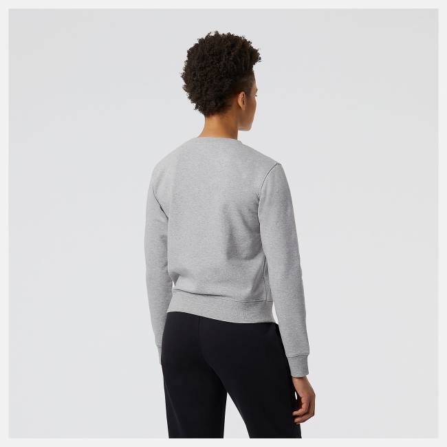 New Balance NYC Marathon NB Essentials Crew Fleece Tröjor Dam Grå | NB931WOU