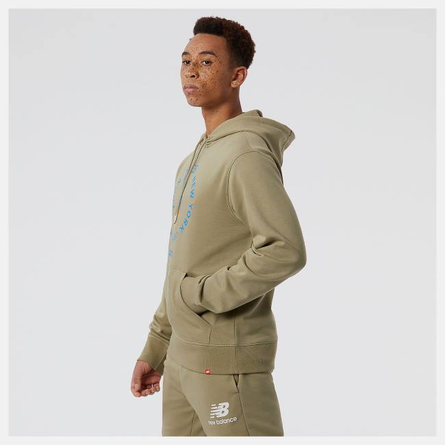 New Balance NYC Marathon NB Essentials Pullover Hoodie Herr Camo | NB817CTB