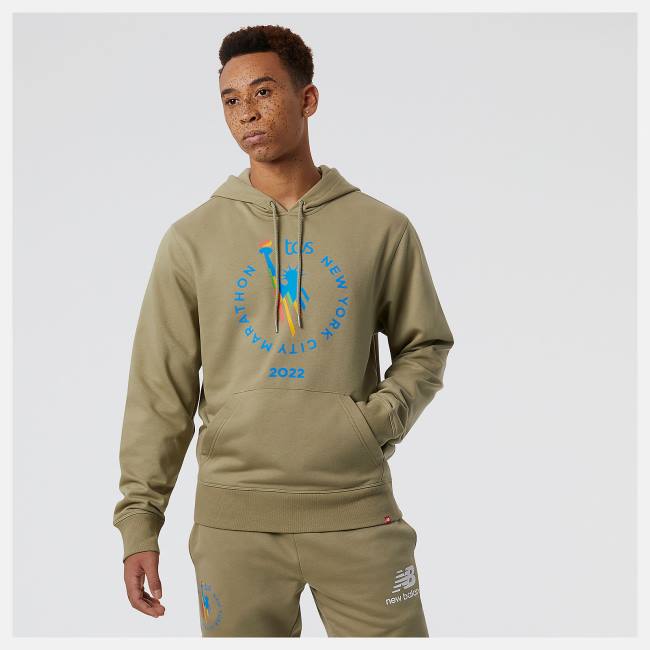 New Balance NYC Marathon NB Essentials Pullover Hoodie Herr Camo | NB817CTB