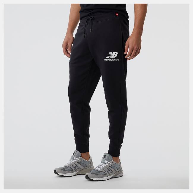 New Balance NYC Marathon NB Essentials Stacked Logo Sweatpant Byxor Herr Svarta | NB246DLJ