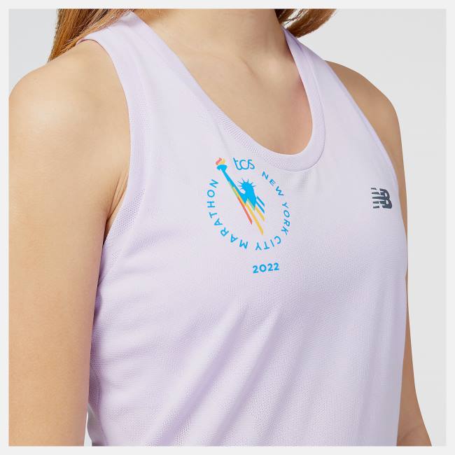 New Balance NYC Marathon Q Speed Jacquard Tank T-shirt Dam Lila | NB876UXA