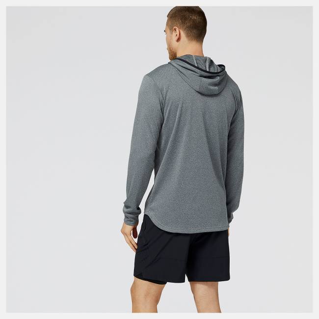 New Balance NYC Marathon Tenacity Quarter Zip Hoodie Herr Ljusgrå | NB346ZCR